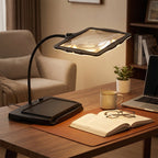 Adjustable Arm LED Magnifying Desk Lamp With 3X Glass Lens