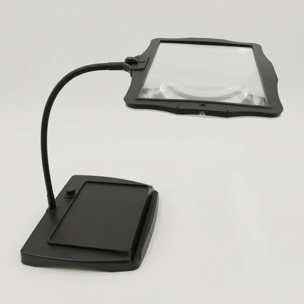Adjustable Arm LED Magnifying Desk Lamp With 3X Glass Lens