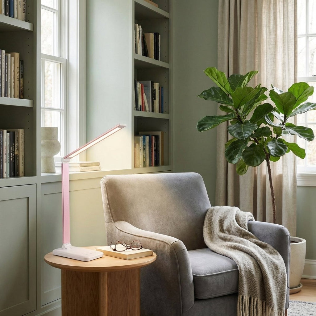 15-Inch Foldable LED Desk Lamp With Wireless Charging Pad