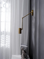 LED Wall Sconce With Adjustable Swing Arm, Modern Wrought Iron Design