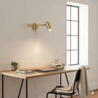 LED Wall Sconce With Adjustable Swing Arm, Modern Wrought Iron Design
