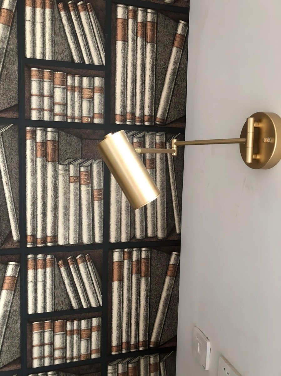 LED Wall Sconce With Adjustable Swing Arm, Modern Wrought Iron Design