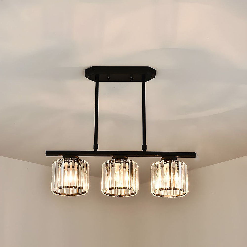 Simplisitic Linear Pendant Light With Glass Shades For Modern Interiors by Anjoize