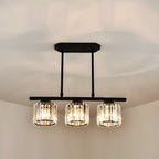 Minimalist Linear Pendant Light With Glass Shades For Modern Interiors