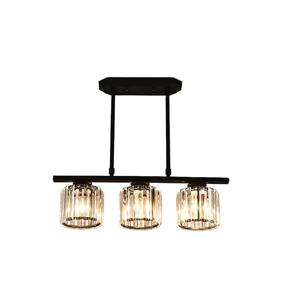 Simplisitic Linear Pendant Light With Glass Shades For Modern Interiors by Anjoize