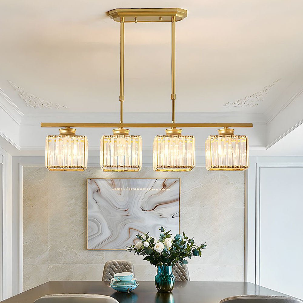 Simplisitic Linear Pendant Light With Glass Shades For Modern Interiors by Anjoize