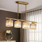Minimalist Linear Pendant Light With Glass Shades For Modern Interiors