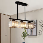 Minimalist Linear Pendant Light With Glass Shades For Modern Interiors