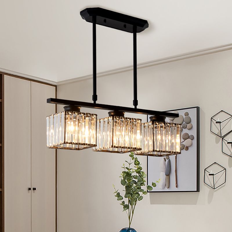 Simplisitic Linear Pendant Light With Glass Shades For Modern Interiors by Anjoize