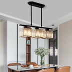 Minimalist Linear Pendant Light With Glass Shades For Modern Interiors
