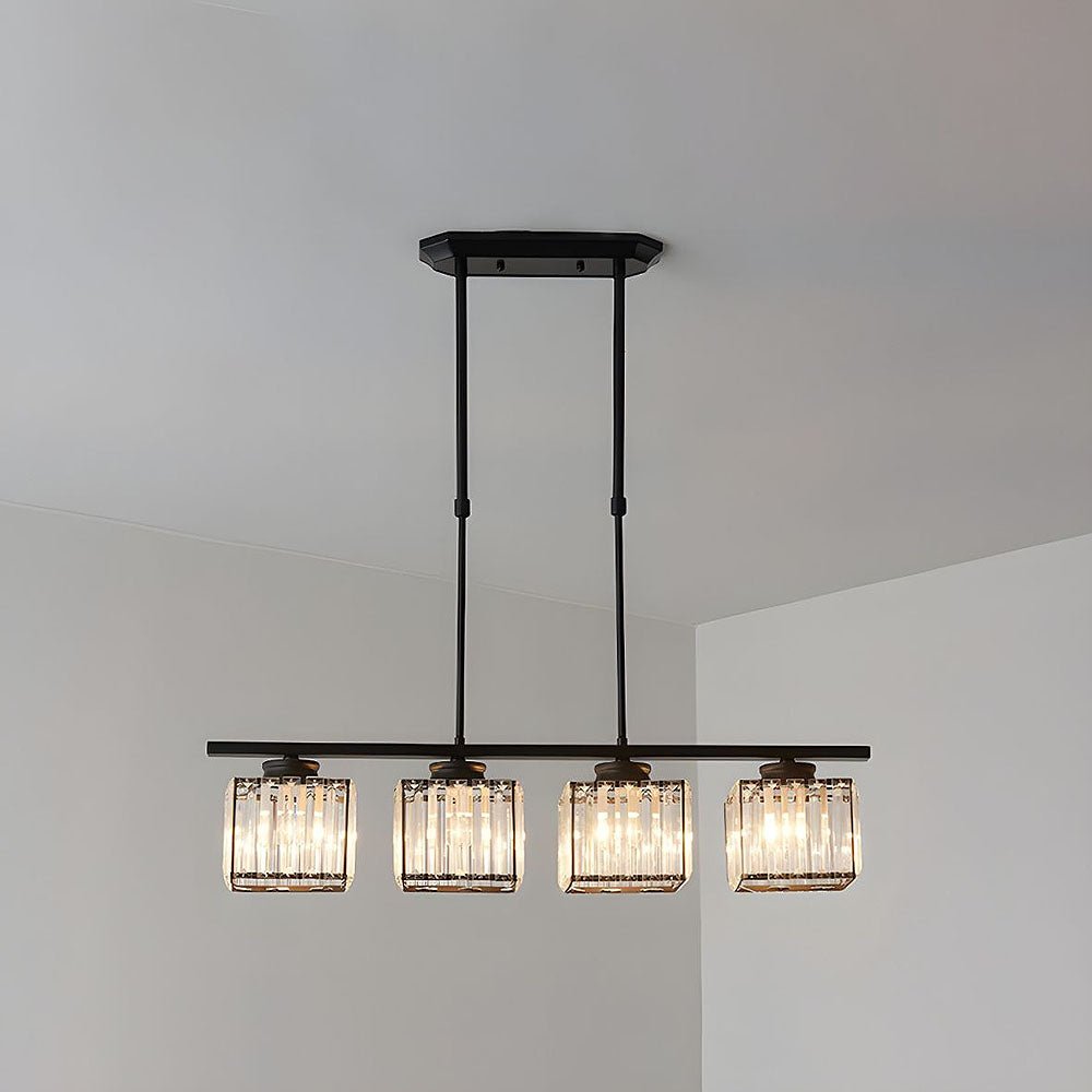 Simplisitic Linear Pendant Light With Glass Shades For Modern Interiors by Anjoize