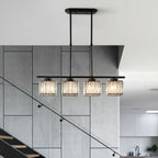 Minimalist Linear Pendant Light With Glass Shades For Modern Interiors