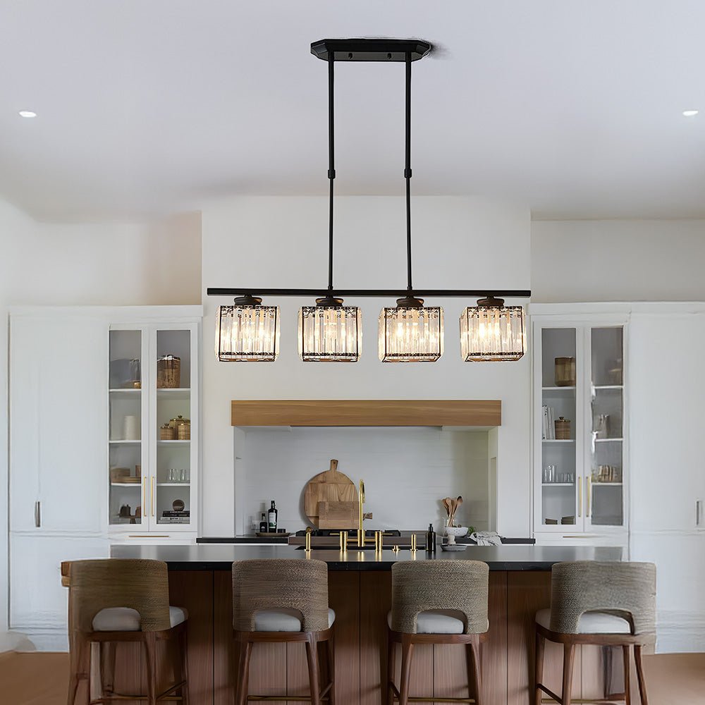 Simplisitic Linear Pendant Light With Glass Shades For Modern Interiors by Anjoize
