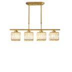 Minimalist Linear Pendant Light With Glass Shades For Modern Interiors