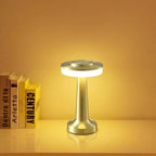 Rechargeable Touch-Dimming LED Desk Lamp With Sleek Metal Finish