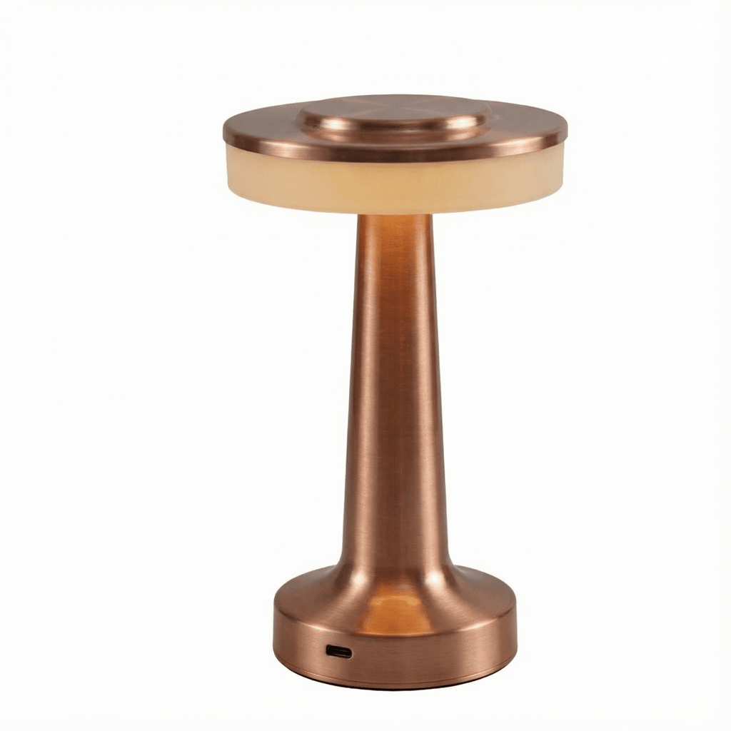 Rechargeable Touch-Dimming LED Desk Lamp With Sleek Metal Finish