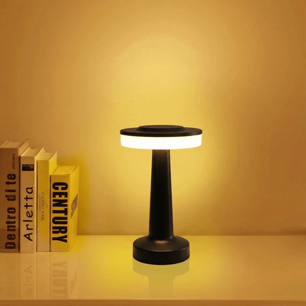 Rechargeable Touch-Dimming LED Desk Lamp With Sleek Metal Finish