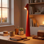 Cordless Cone LED Desk Lamp With Touch Dimming, 12 Inches Tall