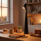 Cordless Cone LED Desk Lamp With Touch Dimming, 12 Inches Tall