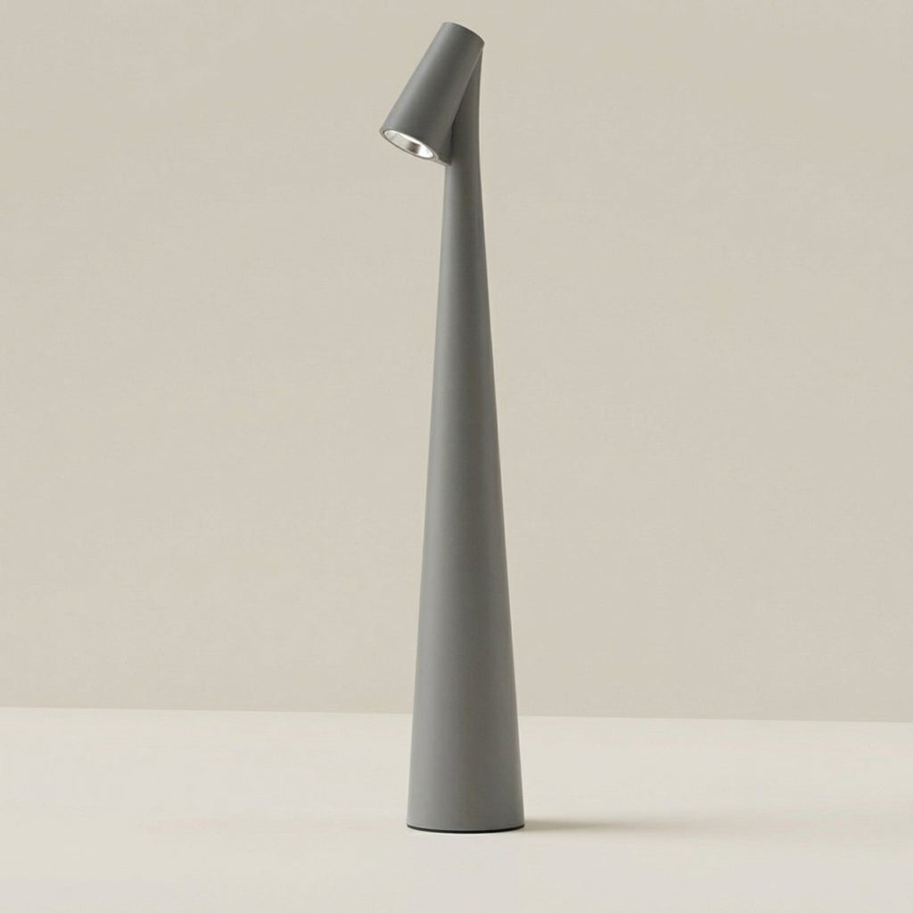 Rechargeable LED Desk Cone Lamp With Touch Control, 12 Inches Tall