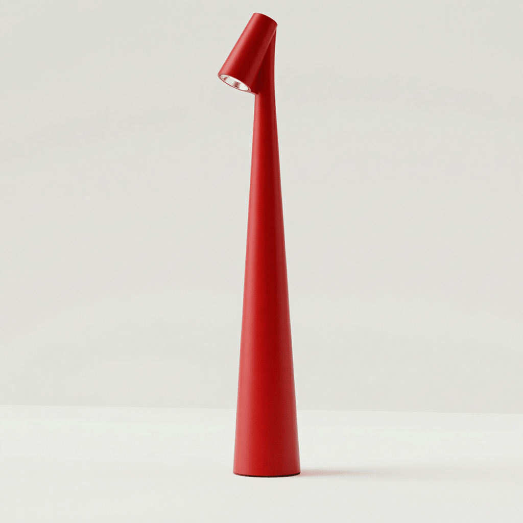 Rechargeable LED Desk Cone Lamp With Touch Control, 12 Inches Tall