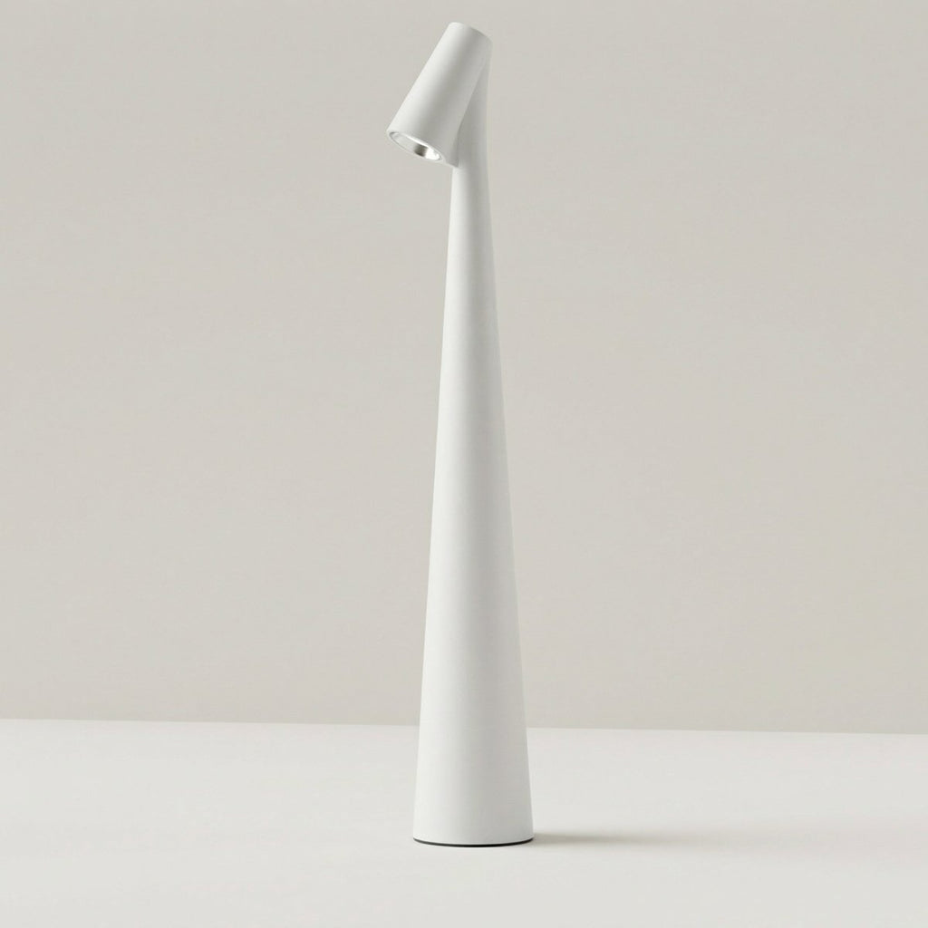 Rechargeable LED Desk Cone Lamp With Touch Control, 12 Inches Tall