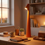 Cordless Cone LED Desk Lamp With Touch Dimming, 12 Inches Tall