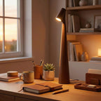Cordless Cone LED Desk Lamp With Touch Dimming, 12 Inches Tall