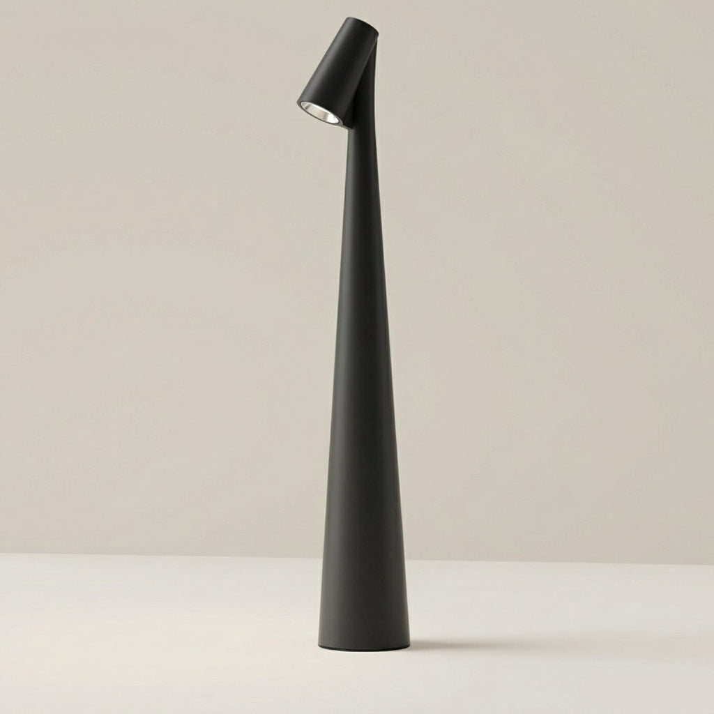 Rechargeable LED Desk Cone Lamp With Touch Control, 12 Inches Tall