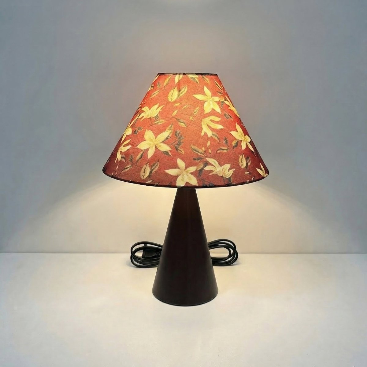 Vintage-Inspired Fabric Table Lamp with Warm Diffused Glow, 14 Inches Tall