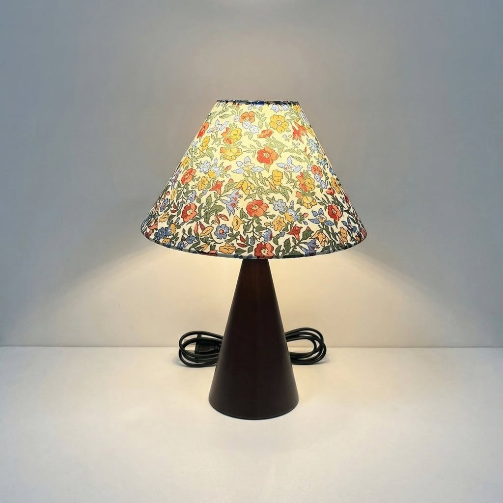 Vintage-Inspired Fabric Table Lamp with Warm Diffused Glow, 14 Inches Tall