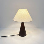 Vintage-Inspired Fabric Table Lamp with Warm Diffused Glow, 14 Inches Tall
