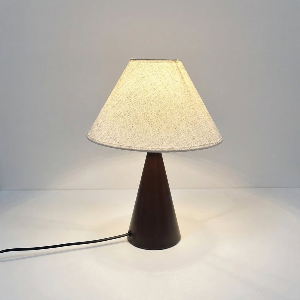 Vintage-Inspired Fabric Table Lamp with Warm Diffused Glow, 14 Inches Tall